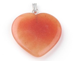 Natural Aventurijn Edelsteen Bedel Hart 27x25x5mm