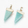 Natural Amazonite Gemstone Charm Triangle 28x12x4mm