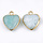 Natural Amazonite Gemstone Charm Heart 16x14x6mm Nickel Free