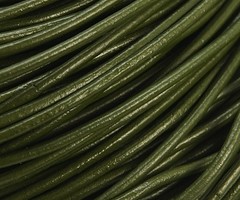 3 meters DQ Leather 2mm Army Green