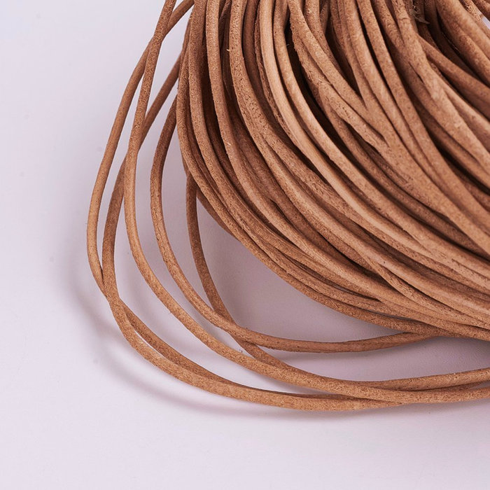 DQ Leer 2mm Bruin, 3 meter