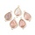 Natural Sunstone Gemstone Link Teardrop 22x12x5mm