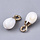 Natural Freshwater Shell Charm Teardrop 11x5mm