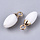 Natural Freshwater Shell Charm Teardrop 14x5mm