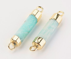 Natural Amazonite Gemstone Link 26x5mm