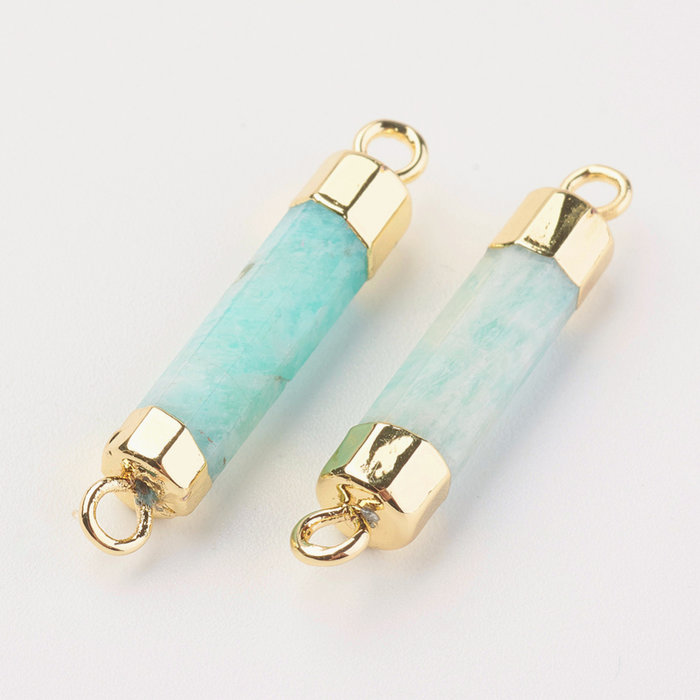 Natural Amazonite Gemstone Link 26x5mm