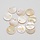 5 pieces Natural Shell Charm Round Off White 15x2mm - 5818