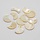 Natural Shell Charm Moon 12x9x2mm, 6 pieces