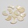 Natural Shell Charm Moon 12x9x2mm, 6 pieces