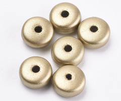 50 Pieces Vintage Acryl Spaced Beads Gold 6x3mm