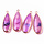 Natural Freshwater Shell Charm Teardrop 32x11x5mm