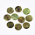 Natural Akoya Shell Charm Round Olive 15x2mm, 20 Pieces