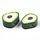 Avocado Polymer Beads 11x9x5mm, 10 pieces