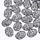 Electroplate Druzy Resin Cabochon Grey Oval 18x13x4mm, 5 Pieces