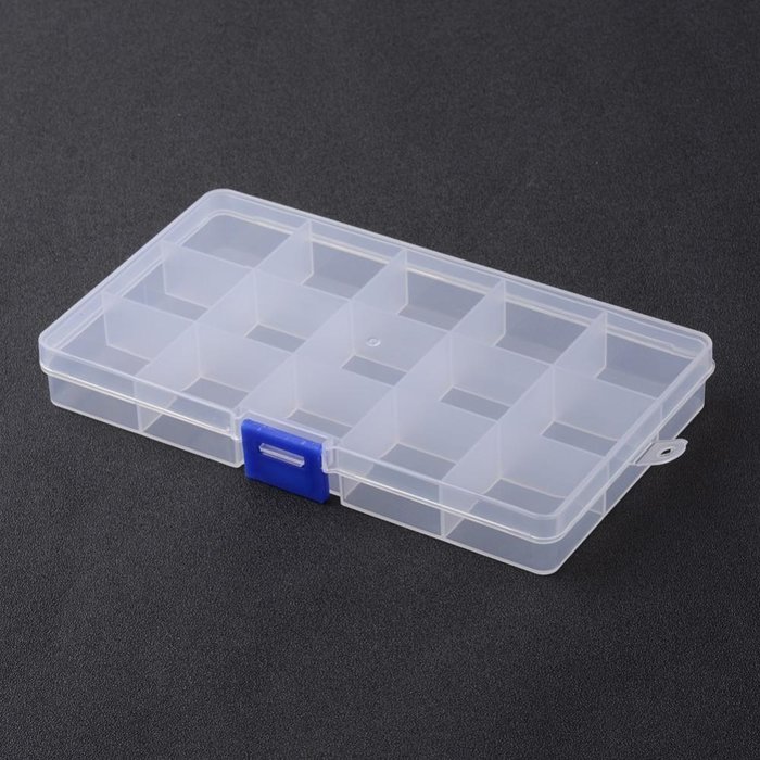 Bead Storage Box / Organiser Small - 15 compartments 17x10x2cm