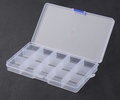 Bead Storage Box / Organiser 15 compartments 17x10x2cm