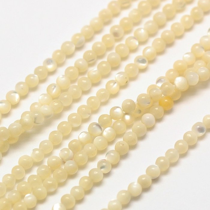 Natural Mini Shell Beads 2mm, strand 40cm, 174 pieces