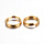 Stainless Steel Double Loop Ring Golden 5x1mm, 20 pieces