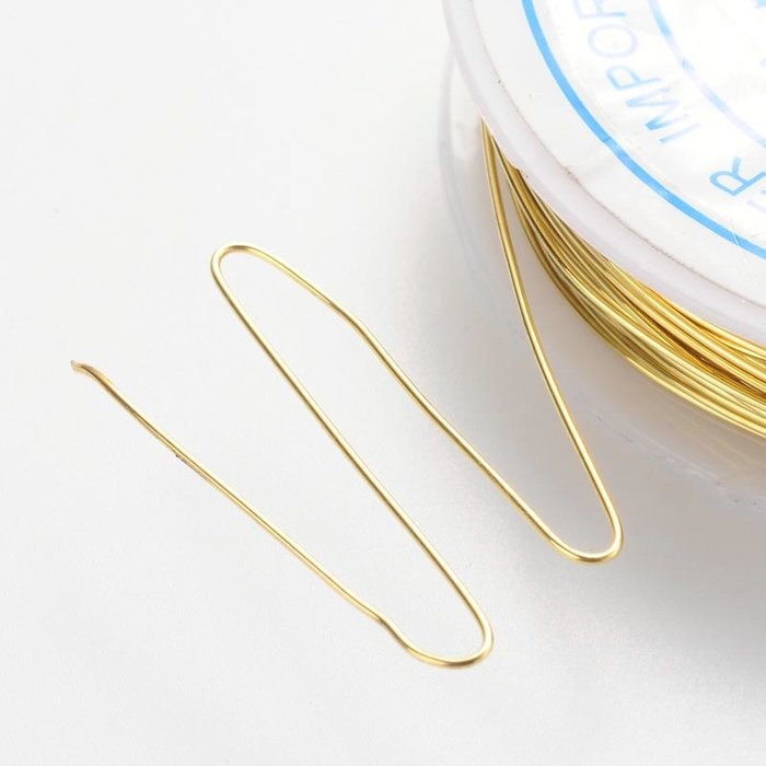 Nikkelvrij Koperdraad Gold Plated 0.4mm, 15 meter