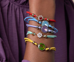 Elastieken Armbandjes met Verschuifbare Knoop en Tussenzetsel