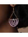 How to make Vintage Purple Earrings with Faceted Beads