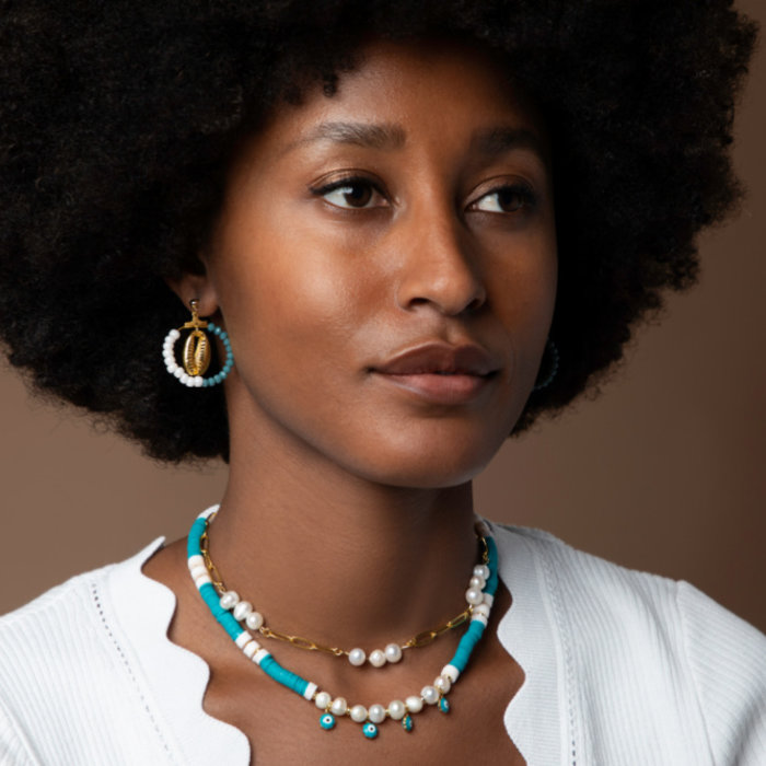 Katsuki & Freshwater Pearl Necklaces Inspi389