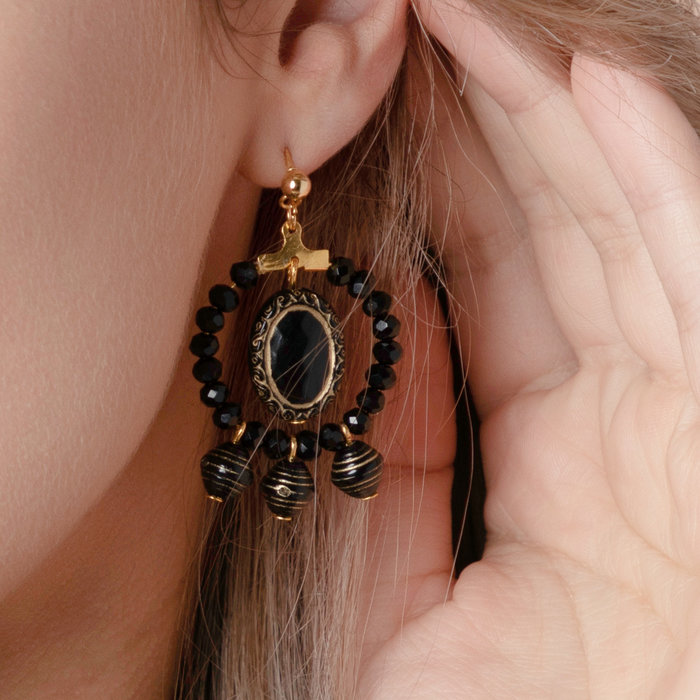 Oorbel Creolen Gold Plated 25mm, 4 stuks