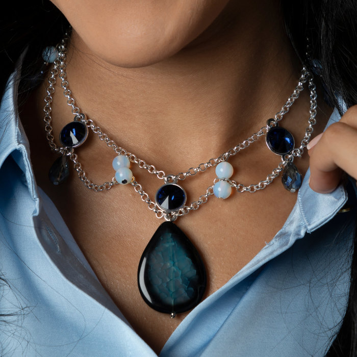 Rivoli Puntsteen 12mm Sapphire