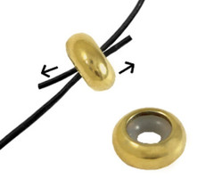 Stainless Steel Bead Stopper Gold Plated 10x4mm