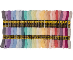 Pack 52 pieces Embroidery Thread Pastel Colors