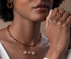 Red Miyuki and Glass Beads Set