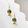 Green Boho Earrings with Shell Charm Inspi412