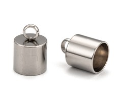 8 Stuks Stainless Steel Eindkapje voor 8mm Koord 13x9mm