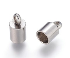 8 Stuks Stainless Steel Eindkapje voor 4mm Koord