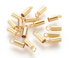 8 Pieces Stainless Steel End Cap for 2mm Cord 8x2.5mm