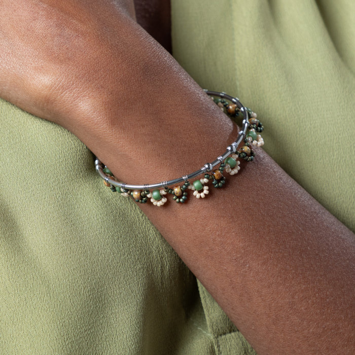 Miyuki Rocailles 4mm 6/0 Opaque Picasso Brown, 10 gram