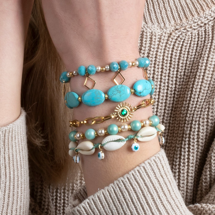 1 meter Stainless Steel Chunky Chain Gold Plated 10x5.5mm - A60*