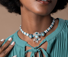 Making a Necklace with Gemstone and Flower Beads