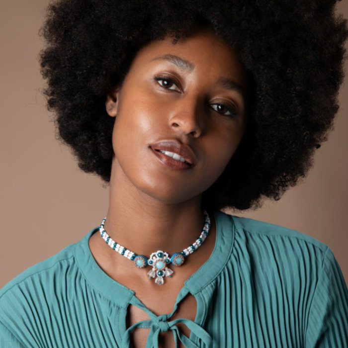 Making a Necklace with Gemstone and Flower Beads Inspi415