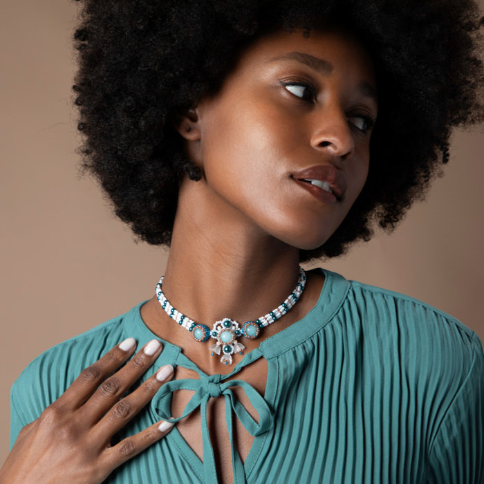 Ketting met Edelstenen en Bloem Kralen Maken Inspi415