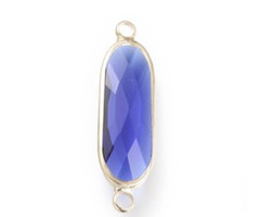 Crystal Glass Tussenzetsel Ovaal Royal Blauw 31x8x4mm