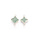 Crystal Glass Tussenzetsel Kruis Pale Green 21x14x3mm