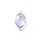 Crystal Glass Link Oval Lilac 16x8x4mm