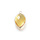 Crystal Glass Link Oval Gold 16x8x4mm
