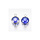 Crystal Glass Tussenzetsel Rond Blauw 15x8x3mm