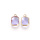 1130 Crystal Glass Charm Rectangle Lilac 14x8x3mm