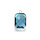 Crystal Glass Charm Rectangle Turquoise 14x8x3mm