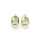 Crystal Glass Charm Rectangle Green 14x8x3mm