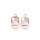 Crystal Glass Charm Rectangle Pink 22x13x6mm