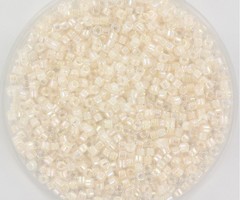 Miyuki Delica's 11/0  Pale Peach Lined Crystal Ab, 7.2 grams